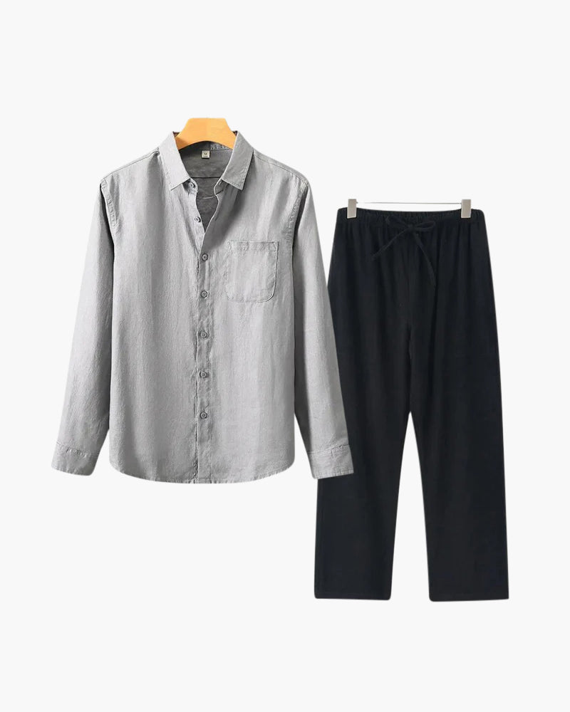 Old Money Linen Set - Long Sleeve