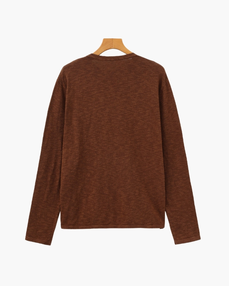 Premium Linen-Cotton Essential Crewneck