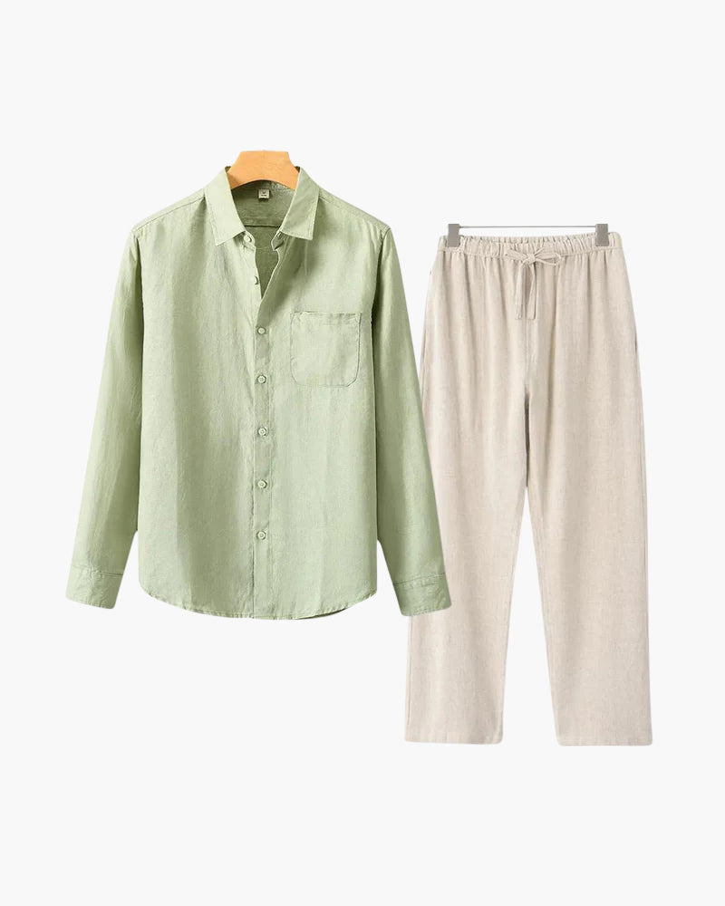 Old Money Linen Set - Long Sleeve