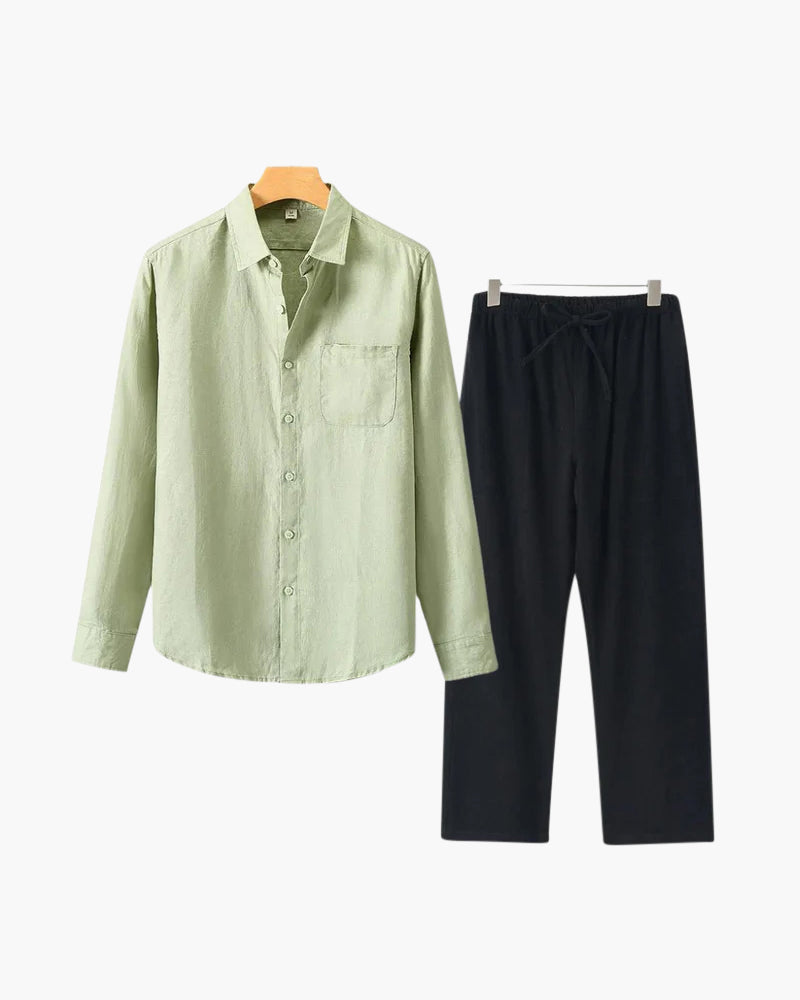 Old Money Linen Set - Long Sleeve