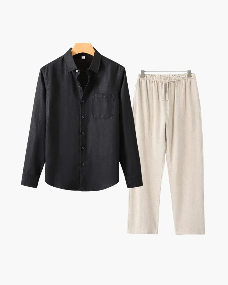 Old Money Linen Set - Long Sleeve