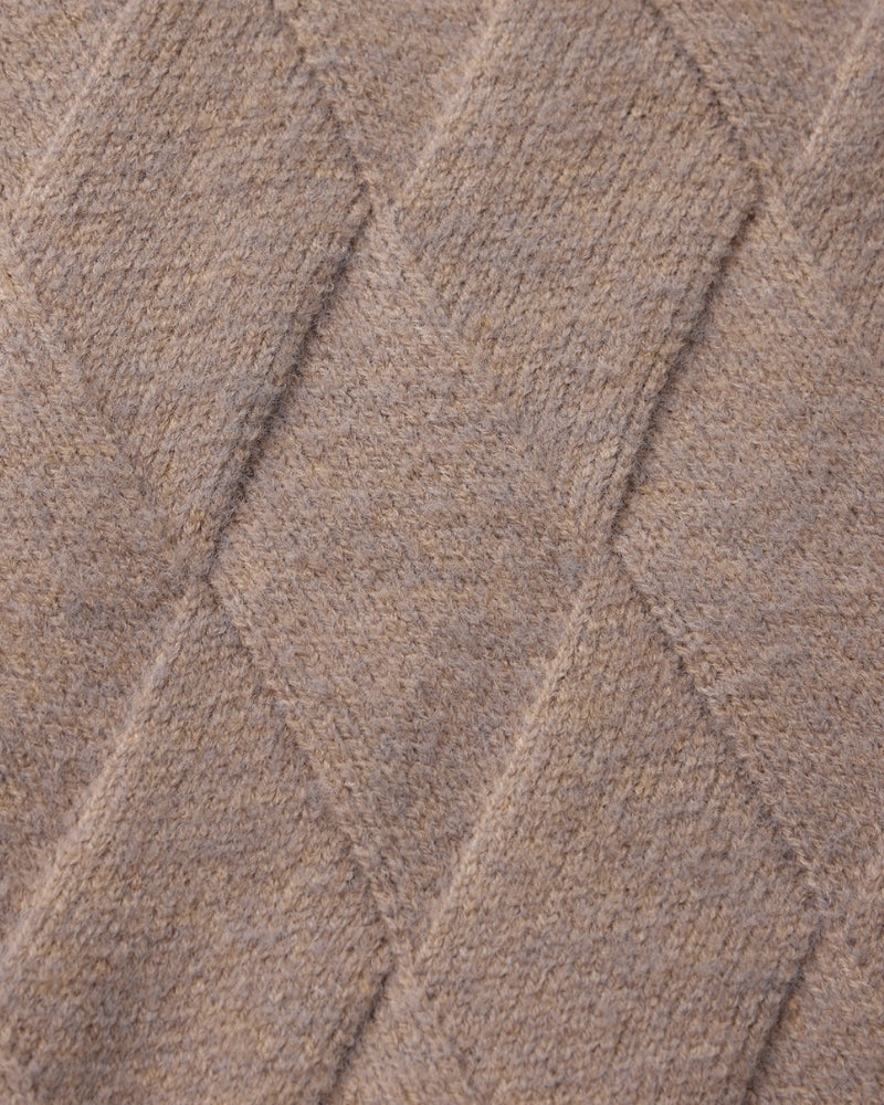 Heritage Diamond Knit Zip-Front Cardigan