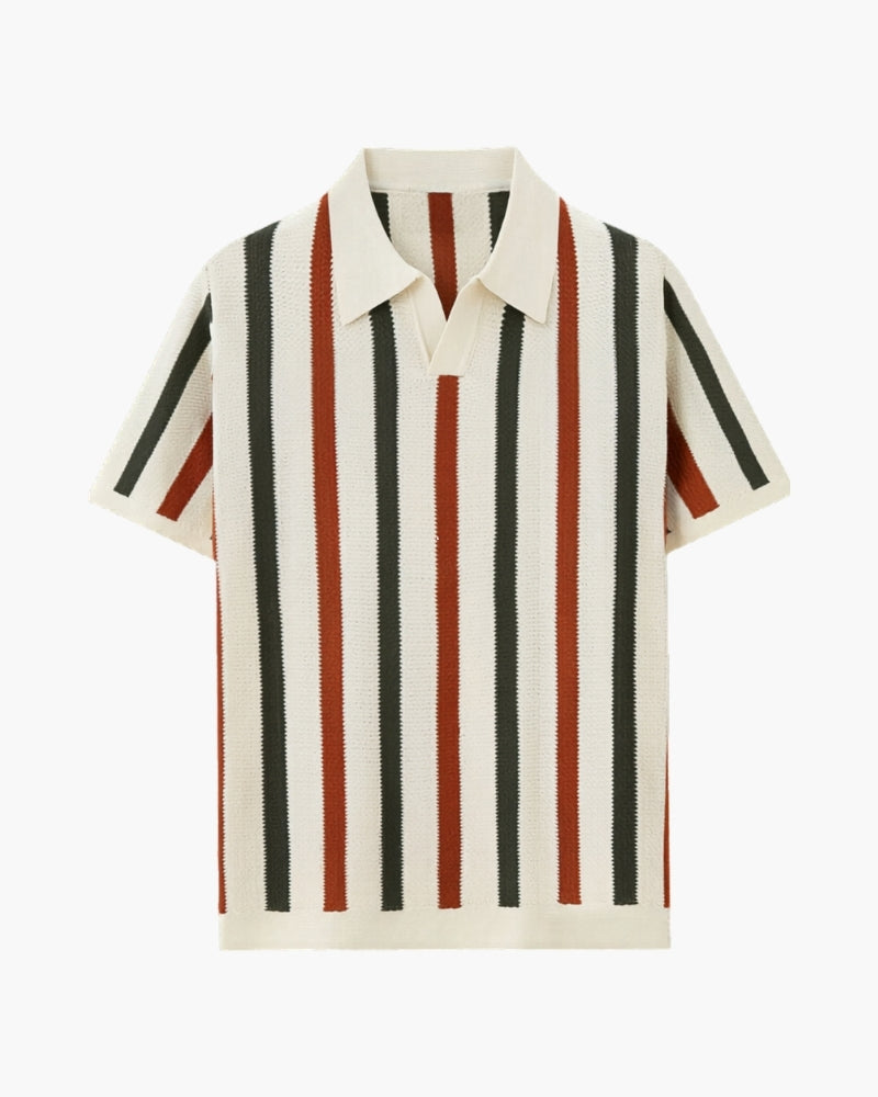 Resort Knit Stripe Polo Shirt