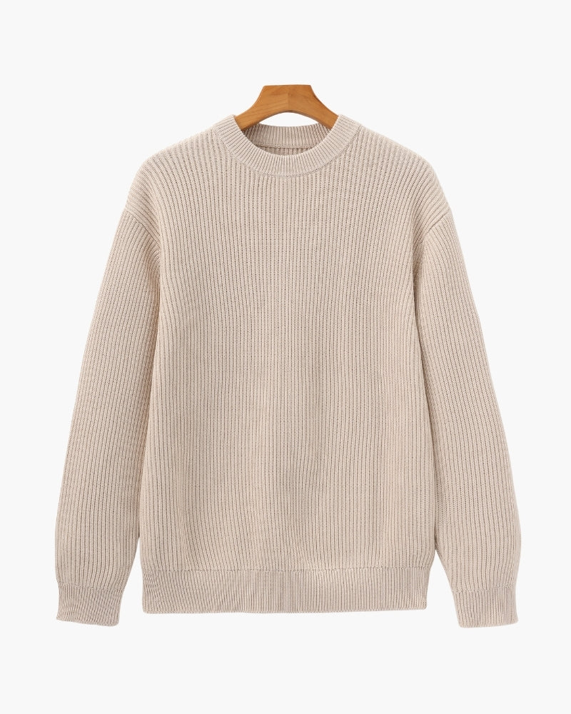 Cozy Rib Knit Crewneck Sweater