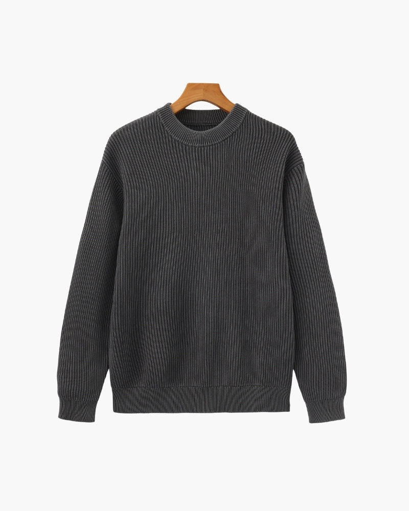 Cozy Rib Knit Crewneck Sweater