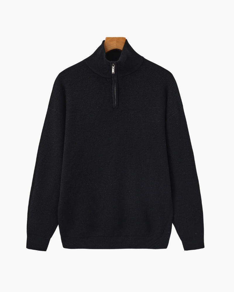 Elevated Half-Zip Knit Pullover