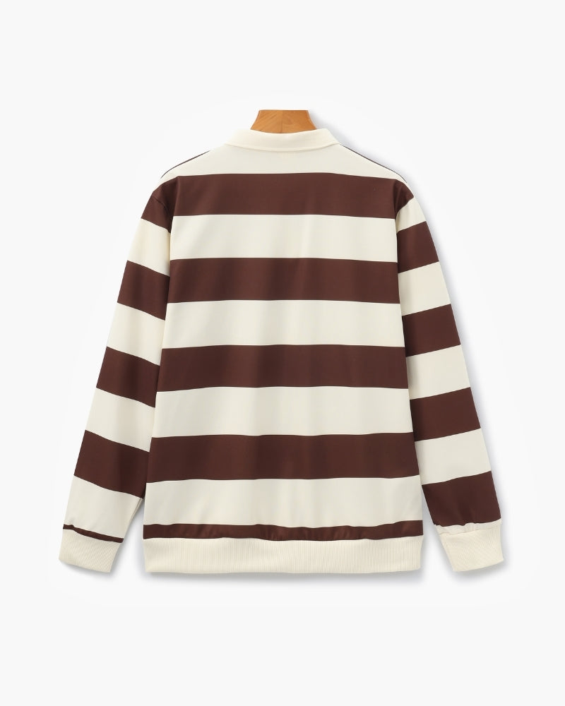 Vintage Stripe Rugby Polo Shirt - Timeless Classic Style