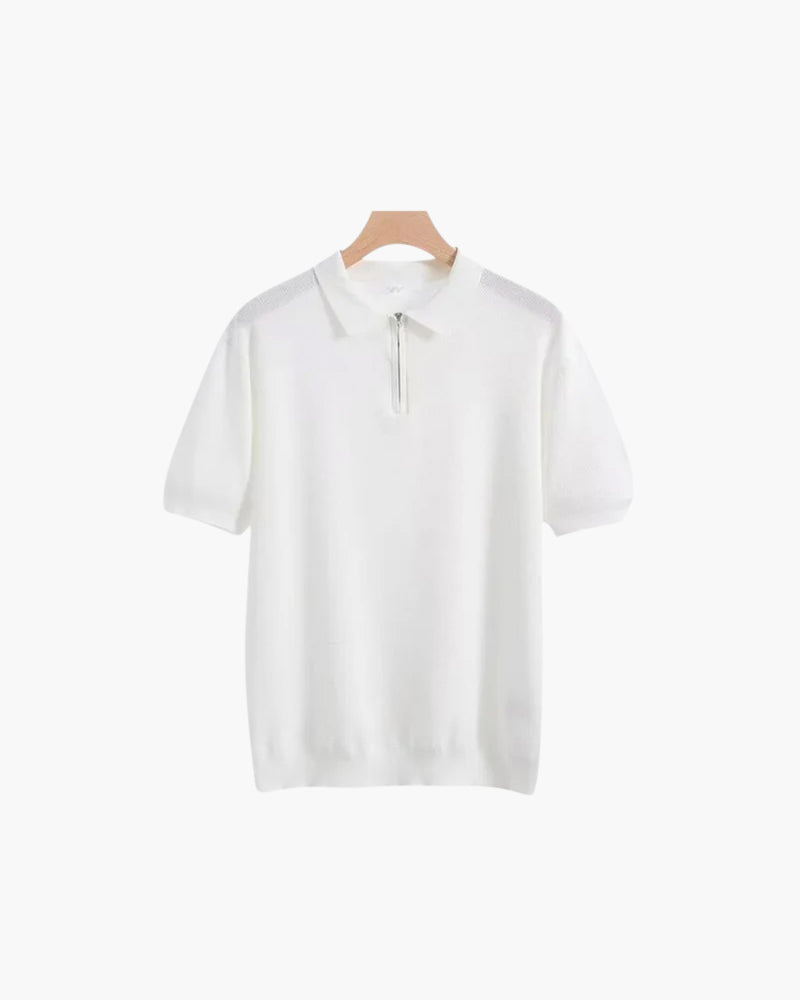 Marbella Zip-Up Polo Shirt - Sleek Comfort, Everyday Style