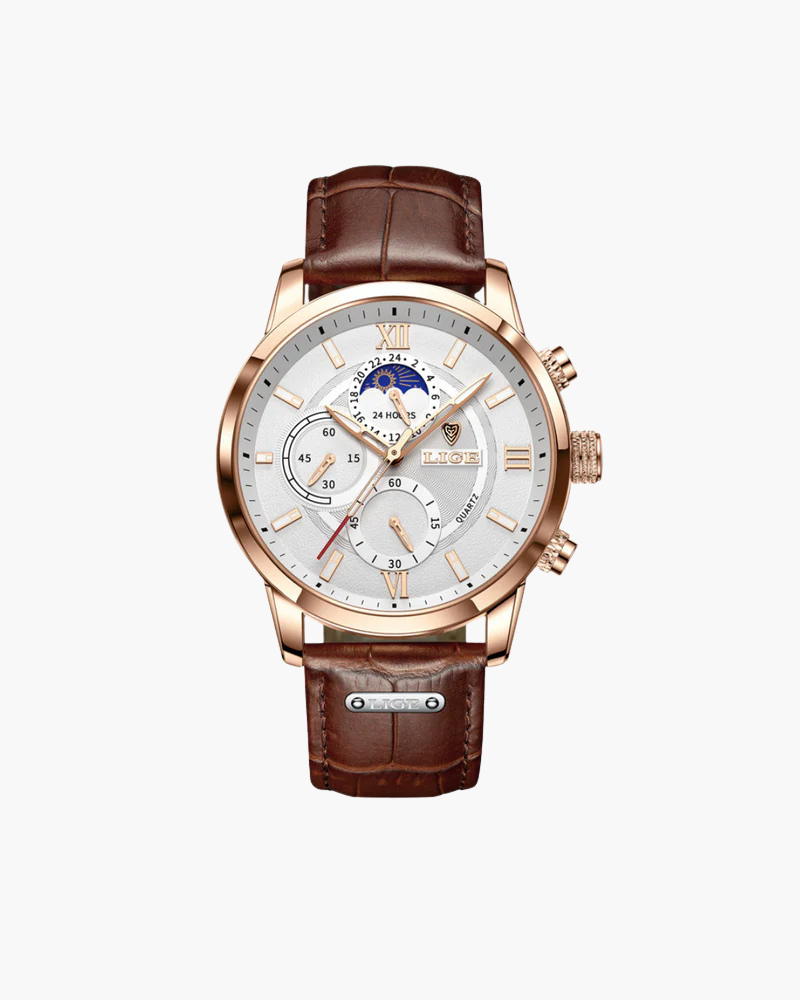 Lugano Classic Waterproof Watch – Timeless Style with All-Weather Durability