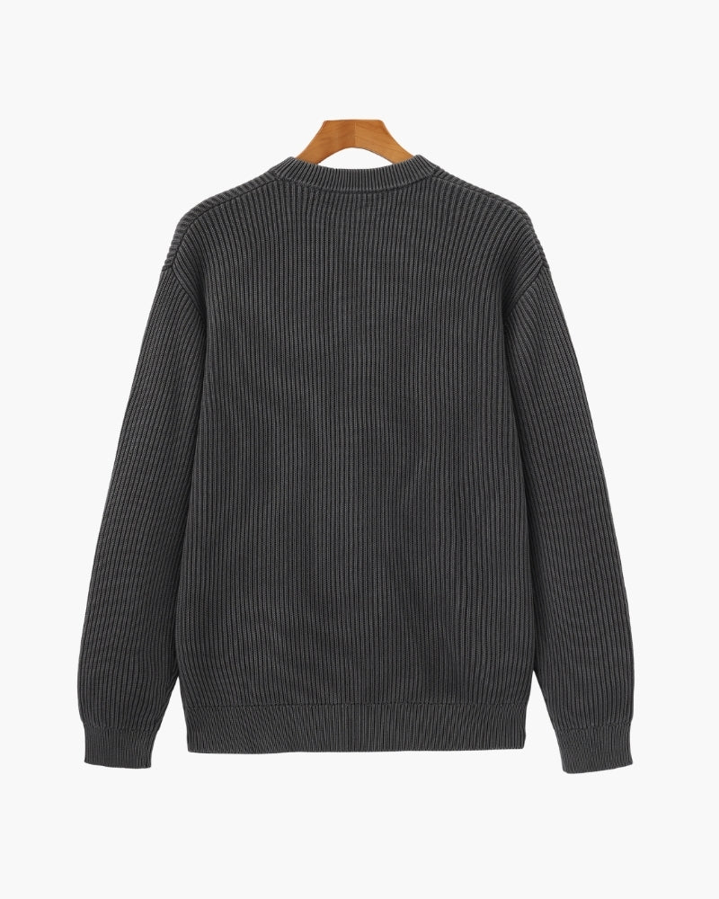 Cozy Rib Knit Crewneck Sweater
