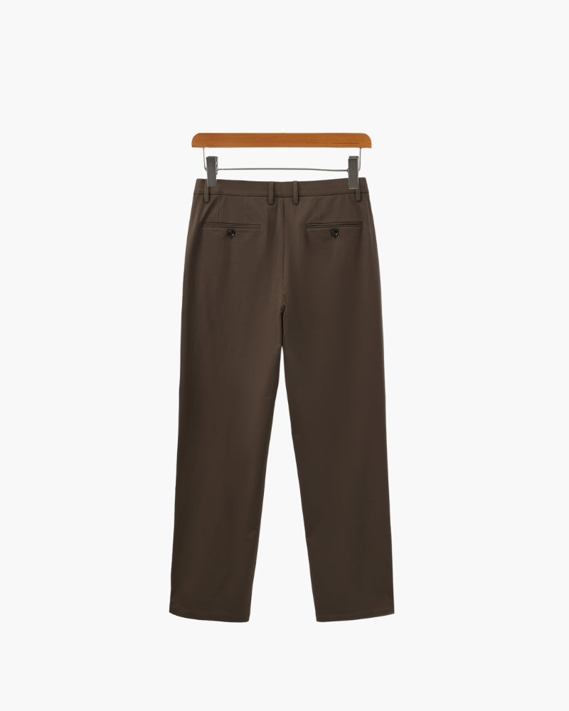 Tailored Wool-Blend Trousers