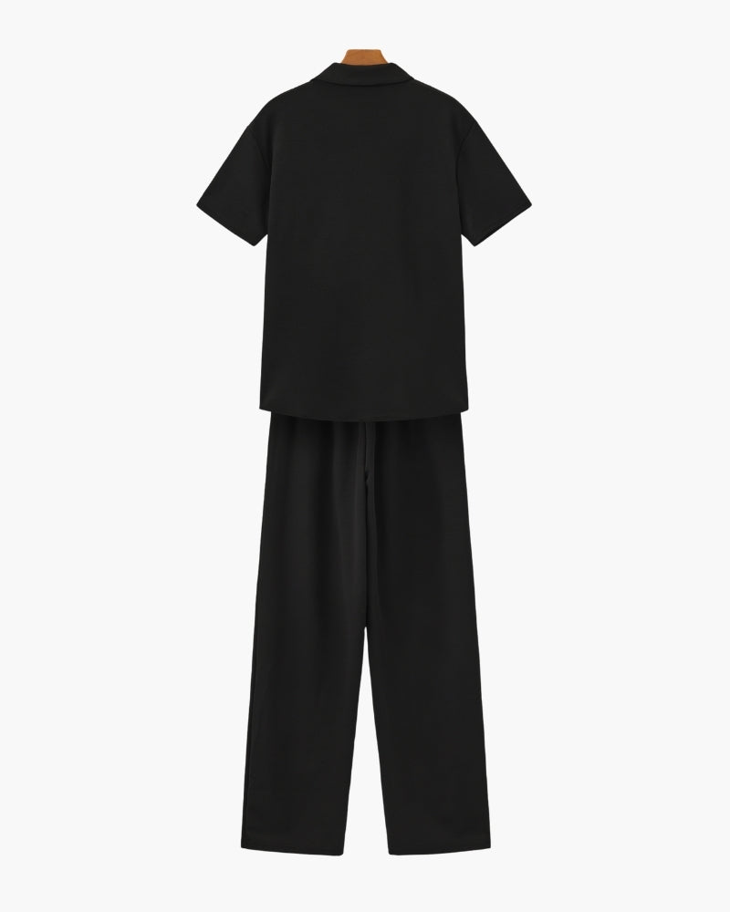 Polo & Pantalon Set – Style Décontracté et Confort
