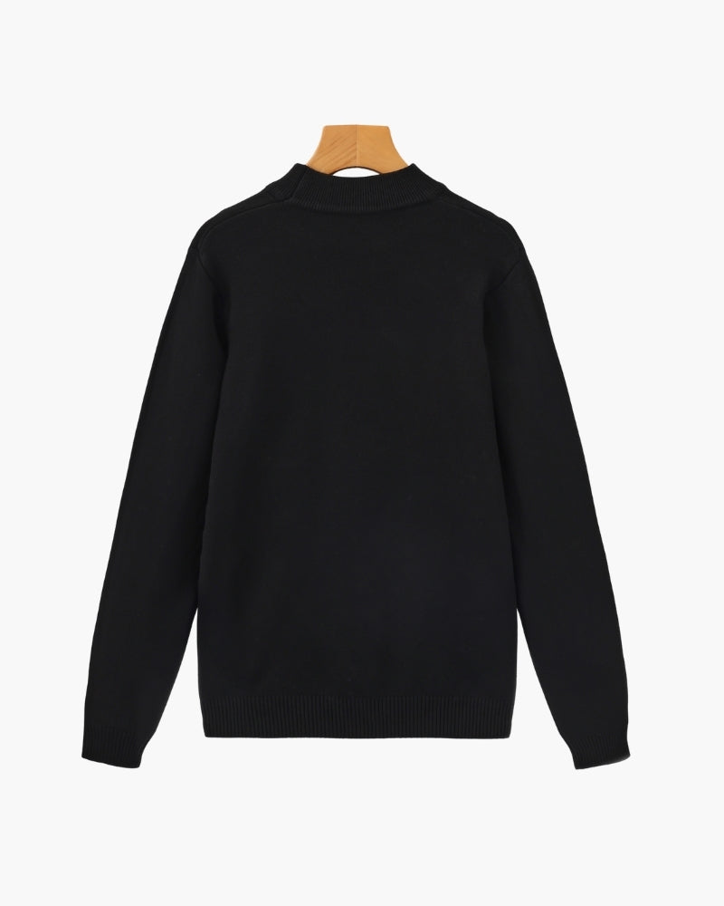 Cozy Ribbed Mock-Neck Sweater - Essential Wardrobe Staple