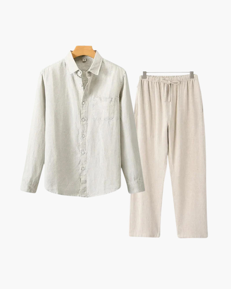 Old Money Linen Set - Long Sleeve