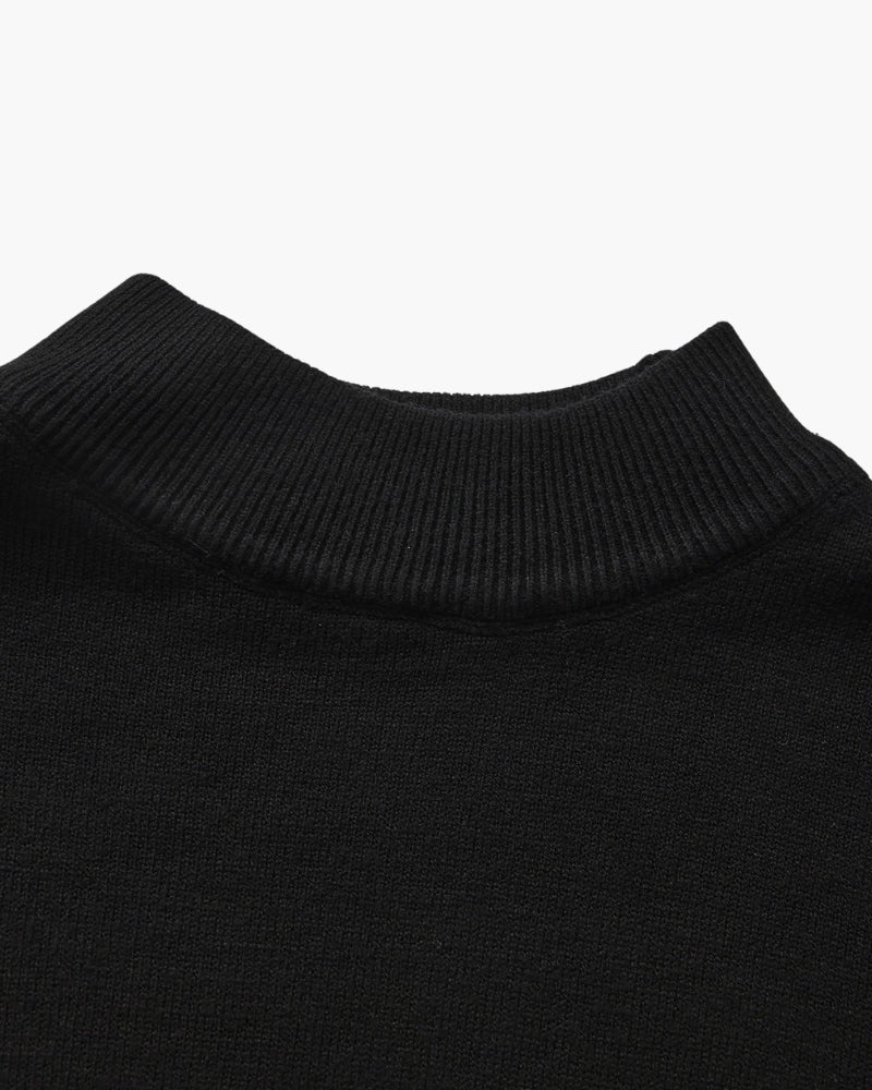 Cozy Ribbed Mock-Neck Sweater - Essential Wardrobe Staple