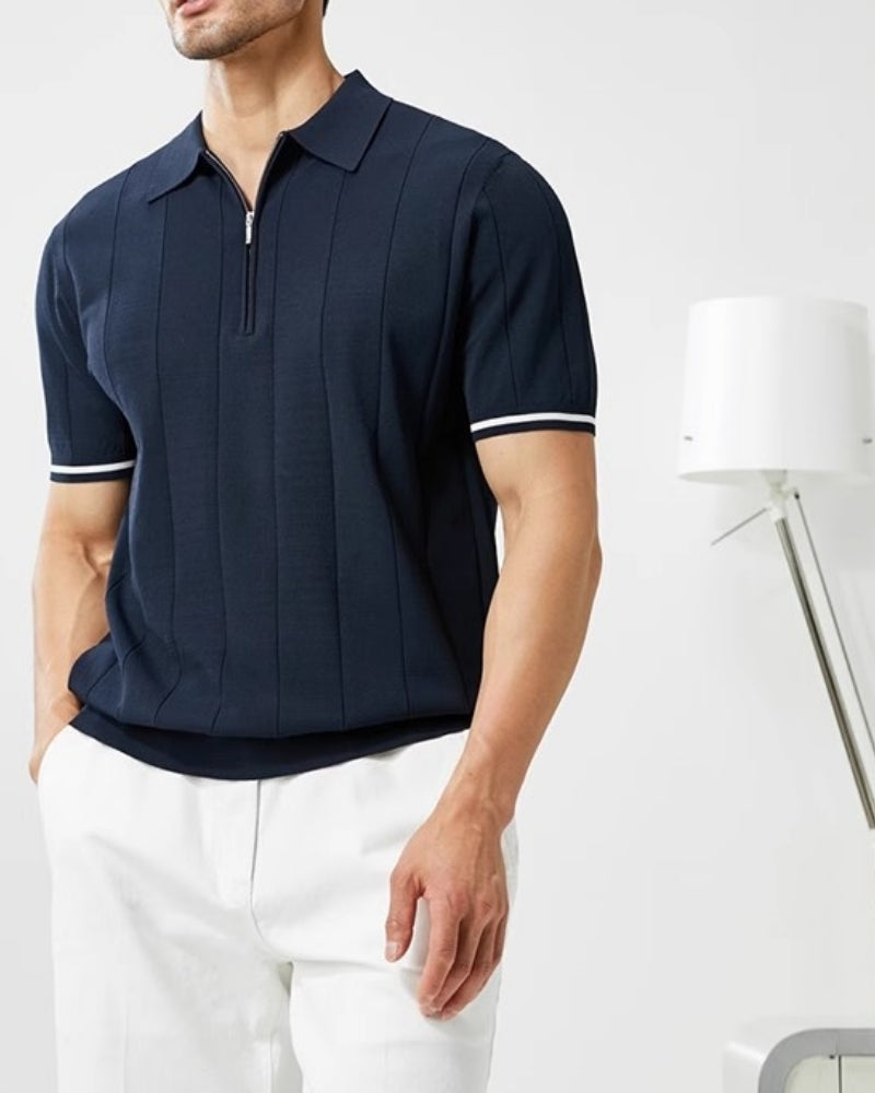 Signature Polo Shirt with Bold Contrast Trim