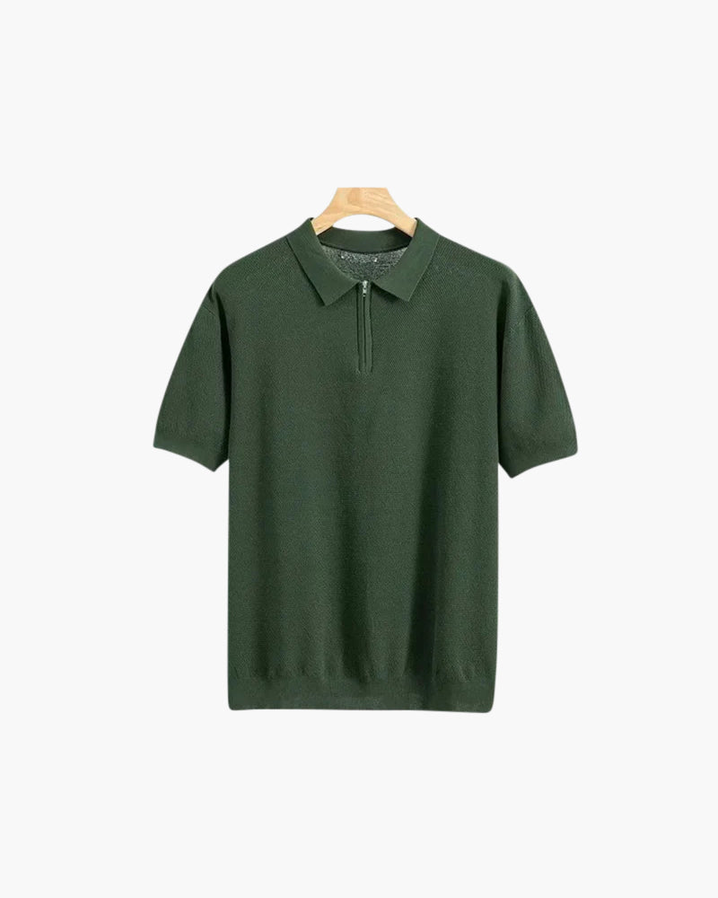 Marbella Zip-Up Polo Shirt - Sleek Comfort, Everyday Style