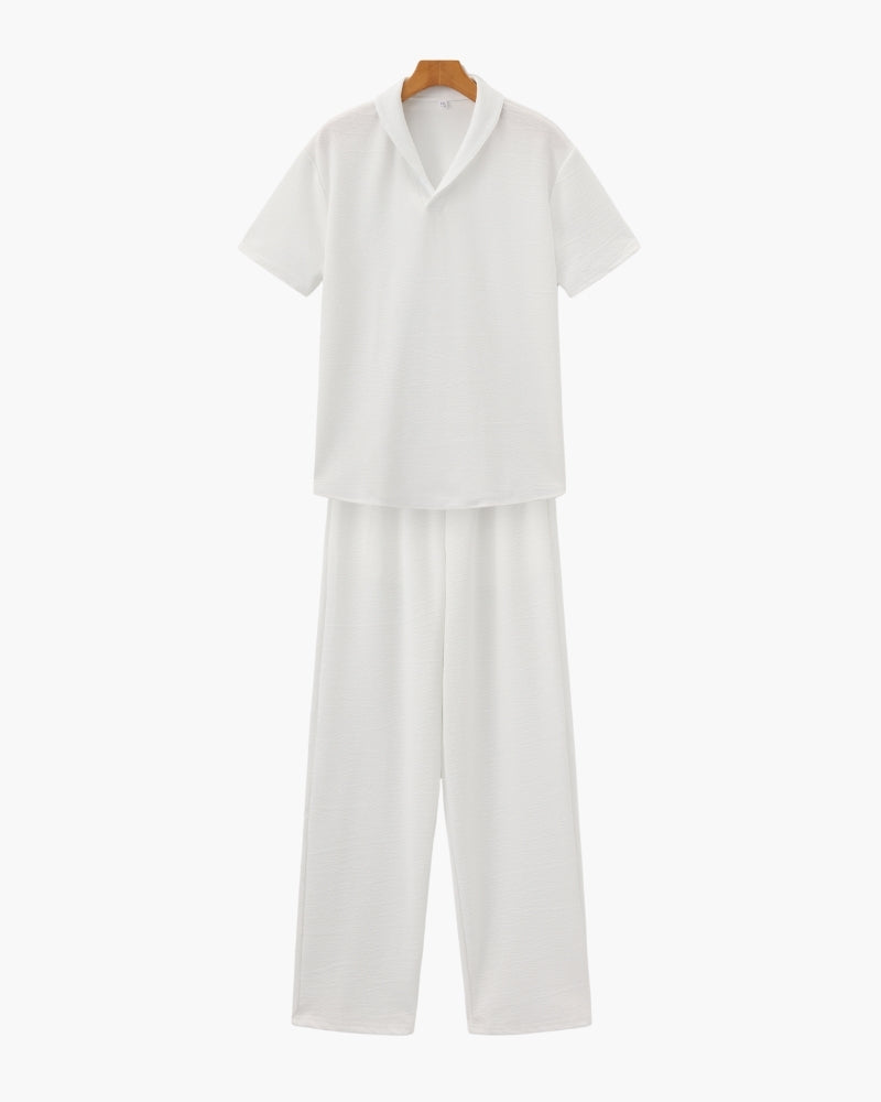 Polo & Pantalon Set – Style Décontracté et Confort