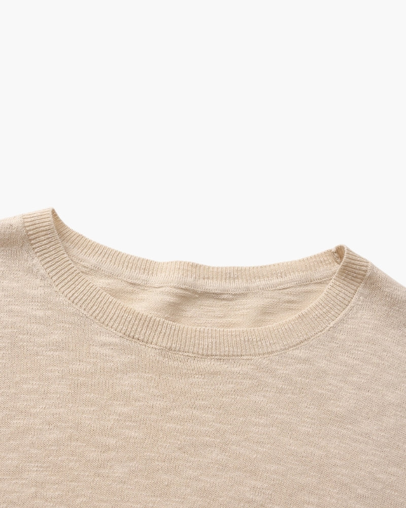 Premium Linen-Cotton Essential Crewneck