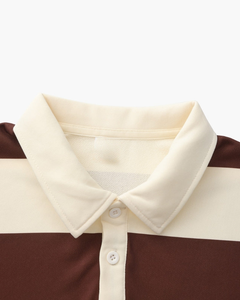 Vintage Stripe Rugby Polo Shirt - Timeless Classic Style