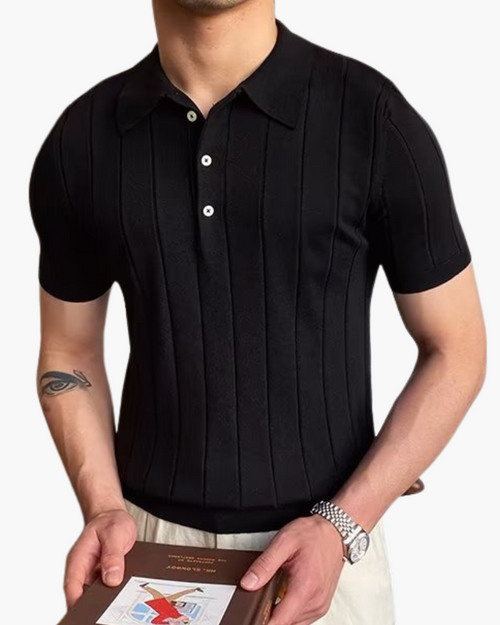 Cannes Ribbed Cotton Polo Shirt - Stylish, Breathable Everyday Essential