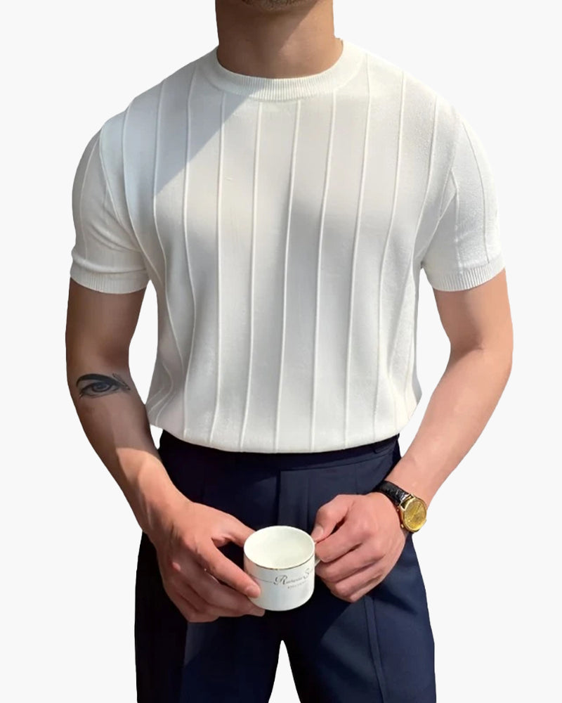 Cannes Ribbed T-Shirt - Ultra-Soft Everyday Tee
