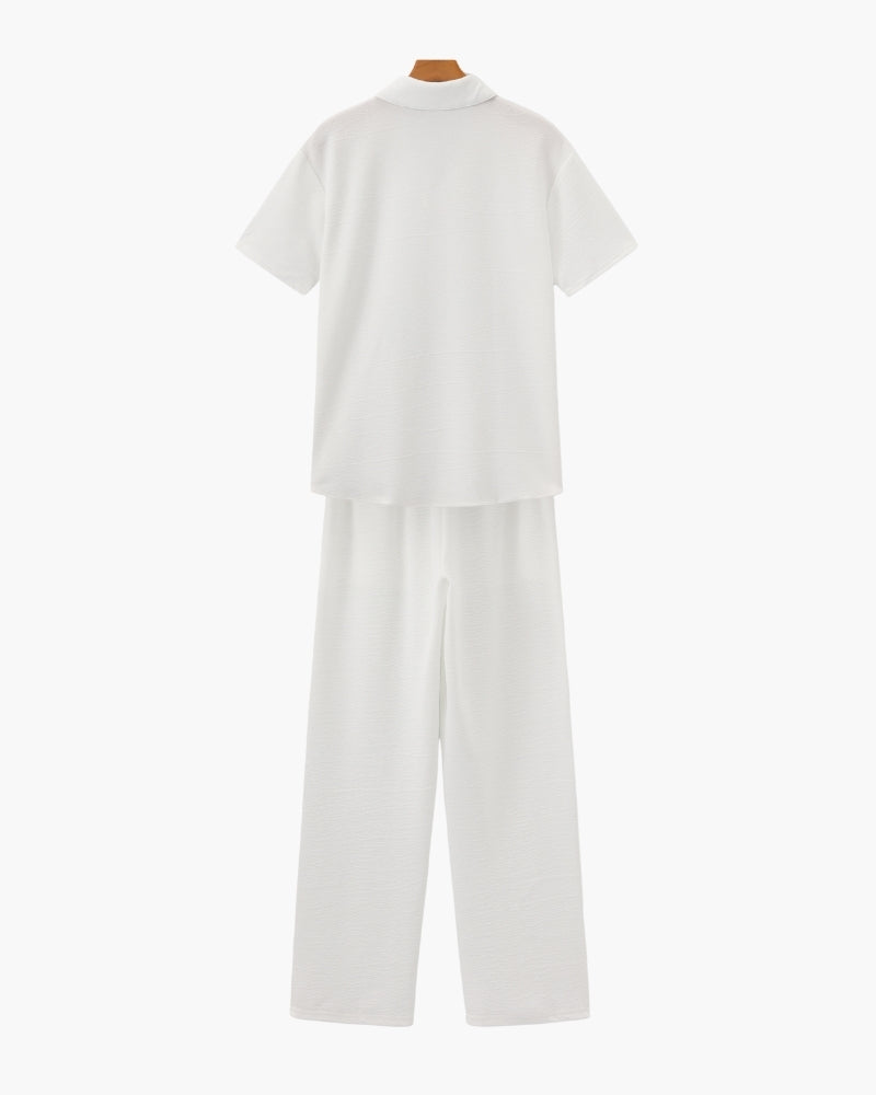 Polo & Pantalon Set – Style Décontracté et Confort