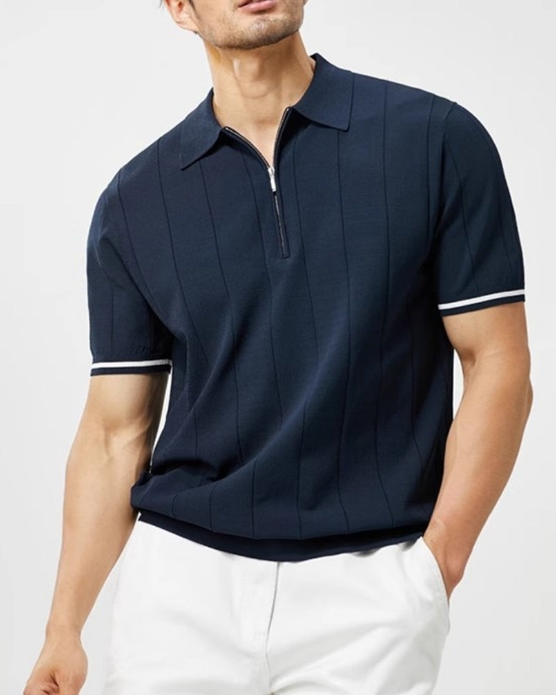 Signature Polo Shirt with Bold Contrast Trim