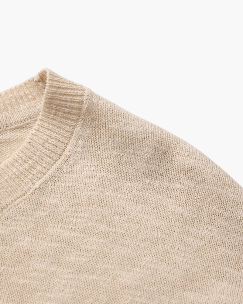 Premium Linen-Cotton Essential Crewneck