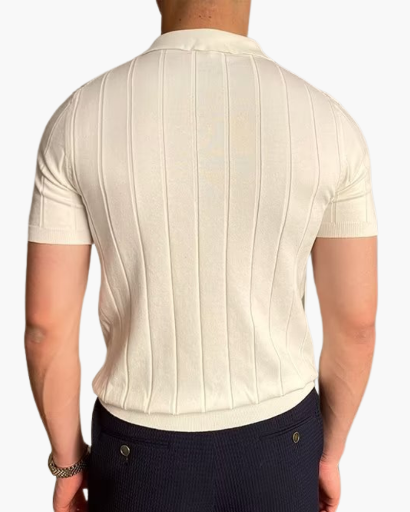 Cannes Ribbed Cotton Polo Shirt - Stylish, Breathable Everyday Essential