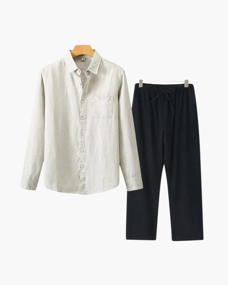 Old Money Linen Set - Long Sleeve