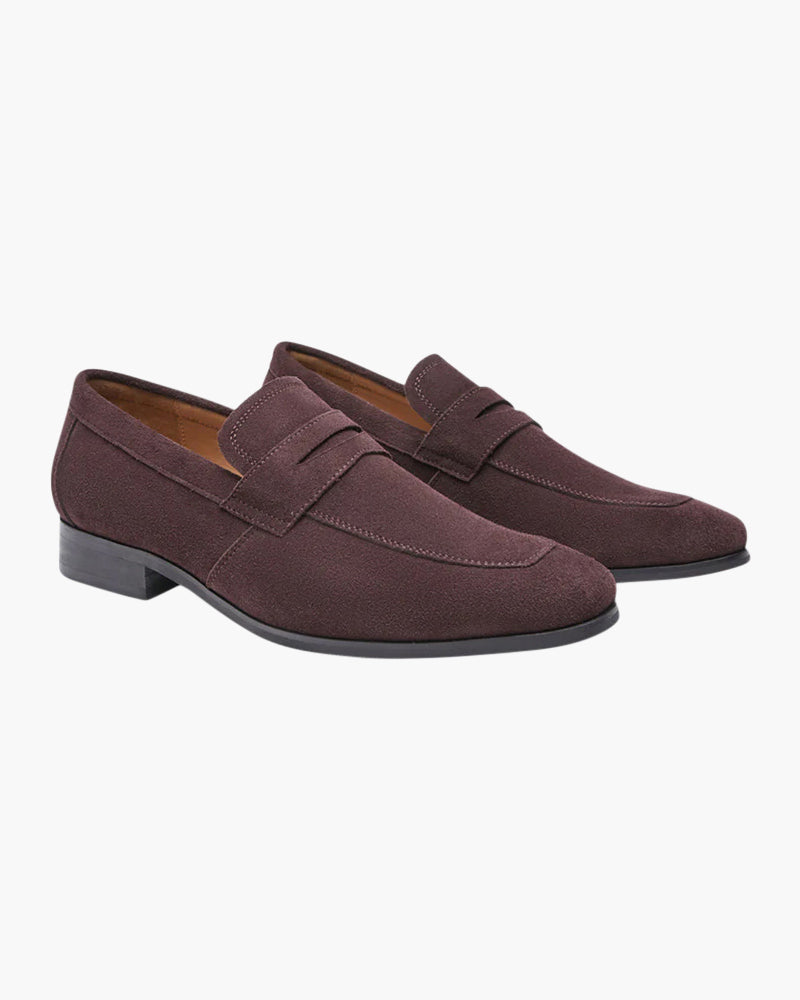 Timeless Old Money Suede Penny Loafers