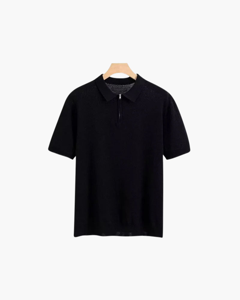 Marbella Zip-Up Polo Shirt - Sleek Comfort, Everyday Style