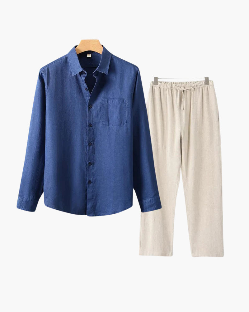 Old Money Linen Set - Long Sleeve
