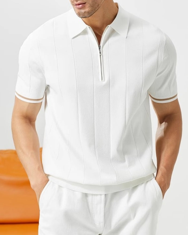 Signature Polo Shirt with Bold Contrast Trim
