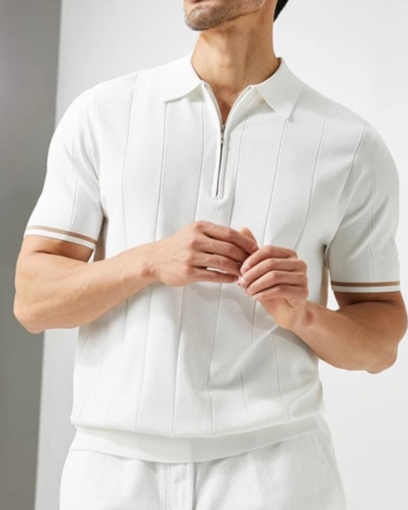 Signature Polo Shirt with Bold Contrast Trim