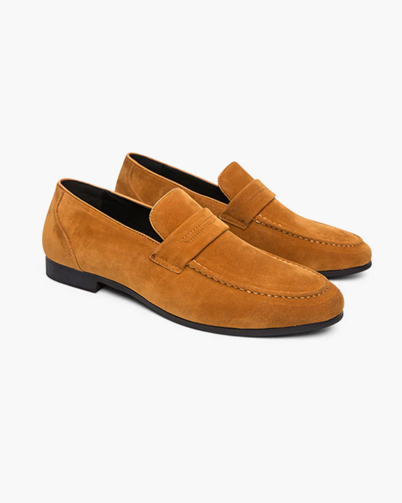 Timeless Old Money Suede Penny Loafers