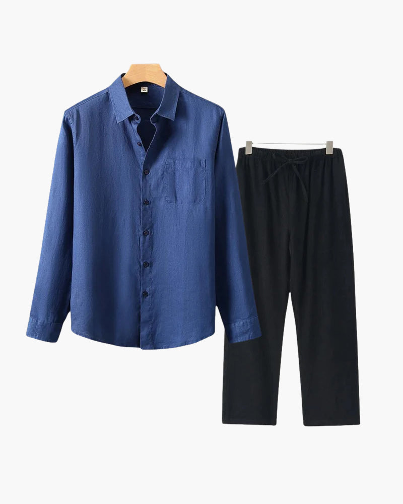 Old Money Linen Set - Long Sleeve