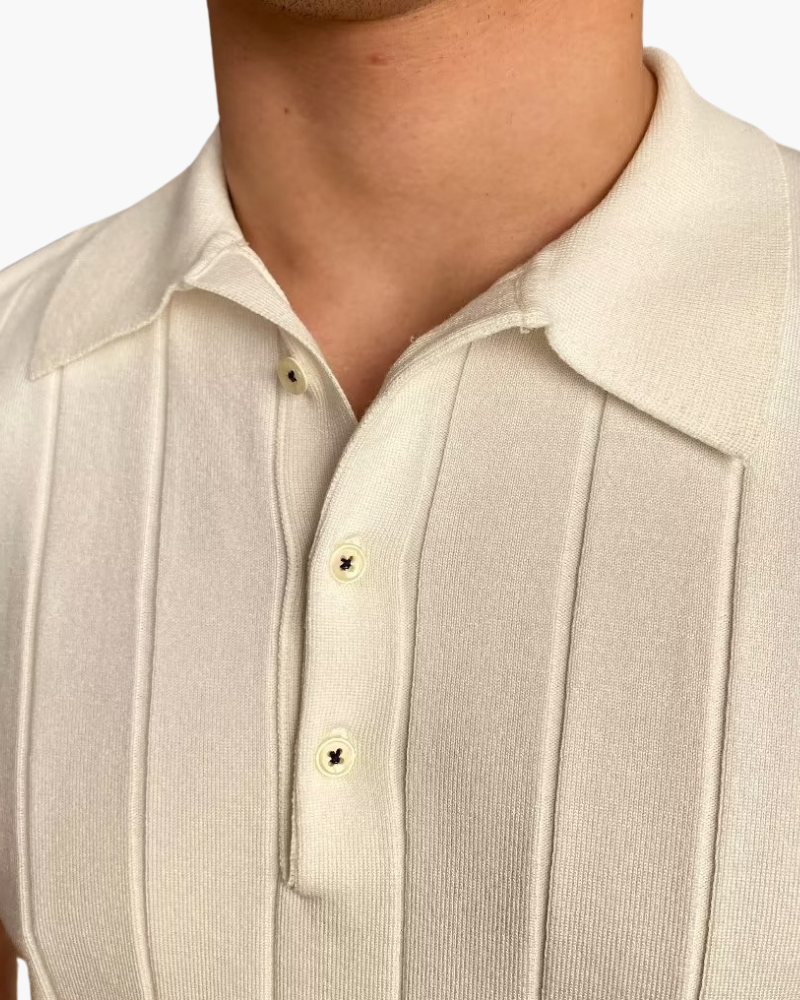 Cannes Ribbed Cotton Polo Shirt - Stylish, Breathable Everyday Essential