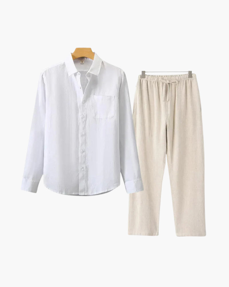 Old Money Linen Set - Long Sleeve