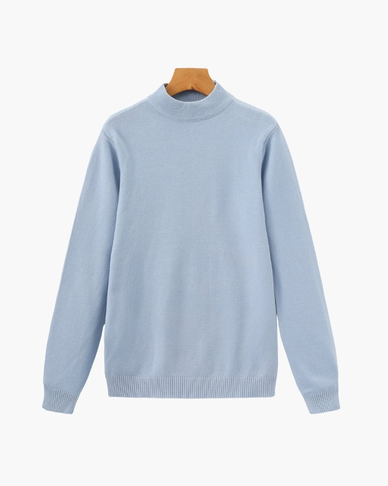 Cozy Ribbed Mock-Neck Sweater - Essential Wardrobe Staple