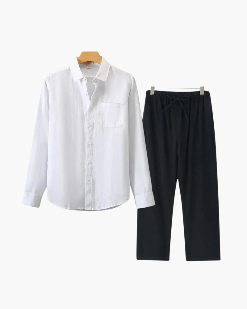Old Money Linen Set - Long Sleeve