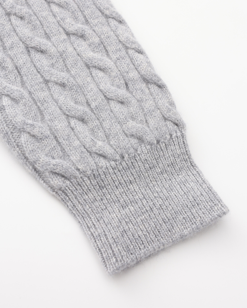 Luxurious 100% Cashmere Woven Half-Zip Pullover