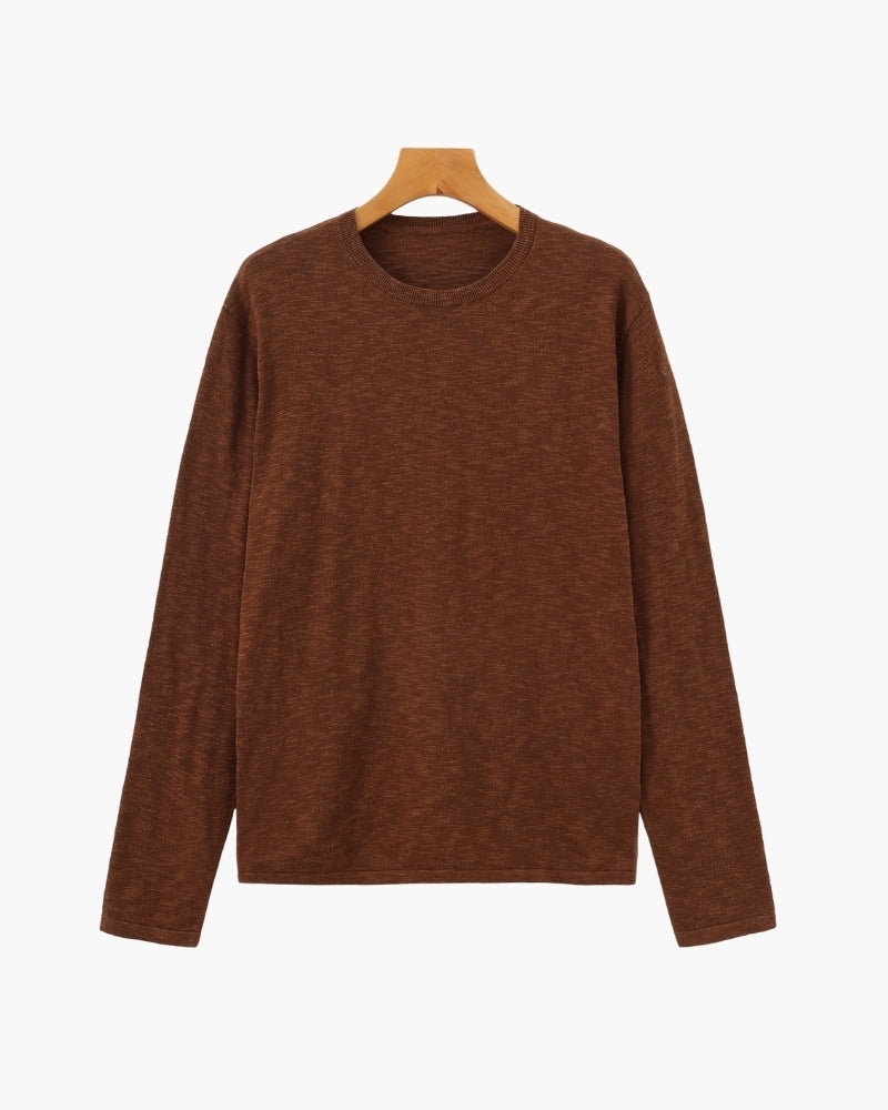 Premium Linen-Cotton Essential Crewneck