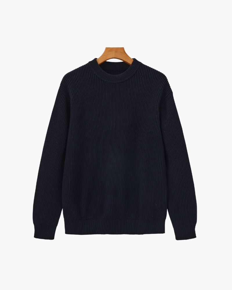 Cozy Rib Knit Crewneck Sweater