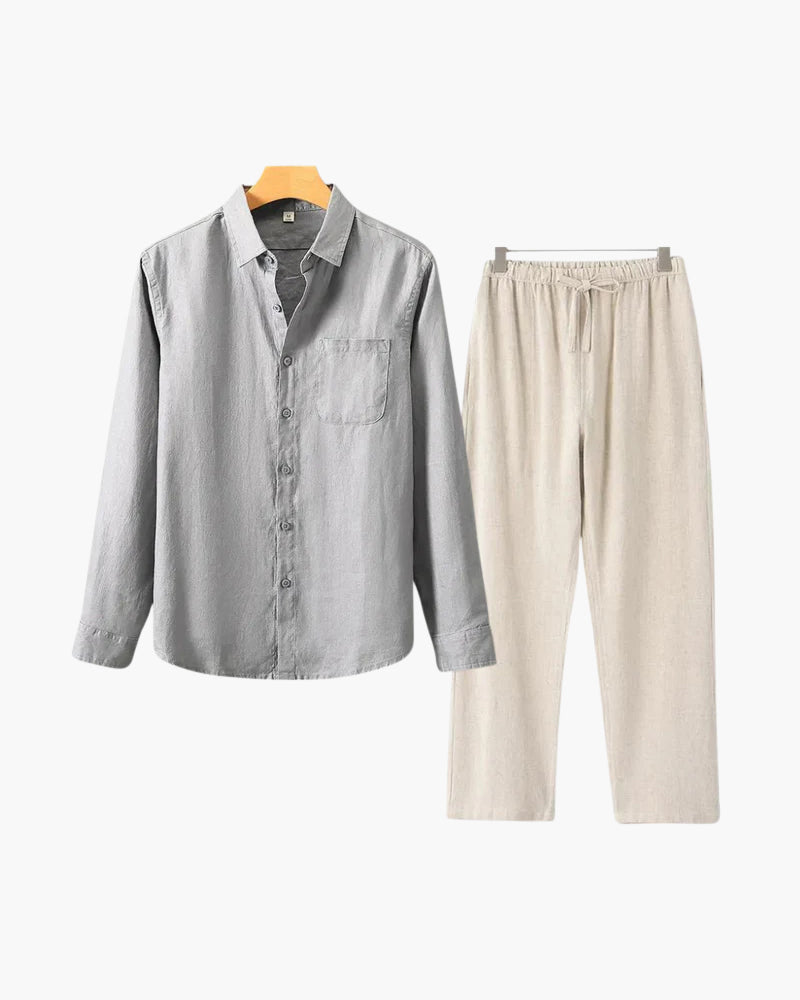Old Money Linen Set - Long Sleeve