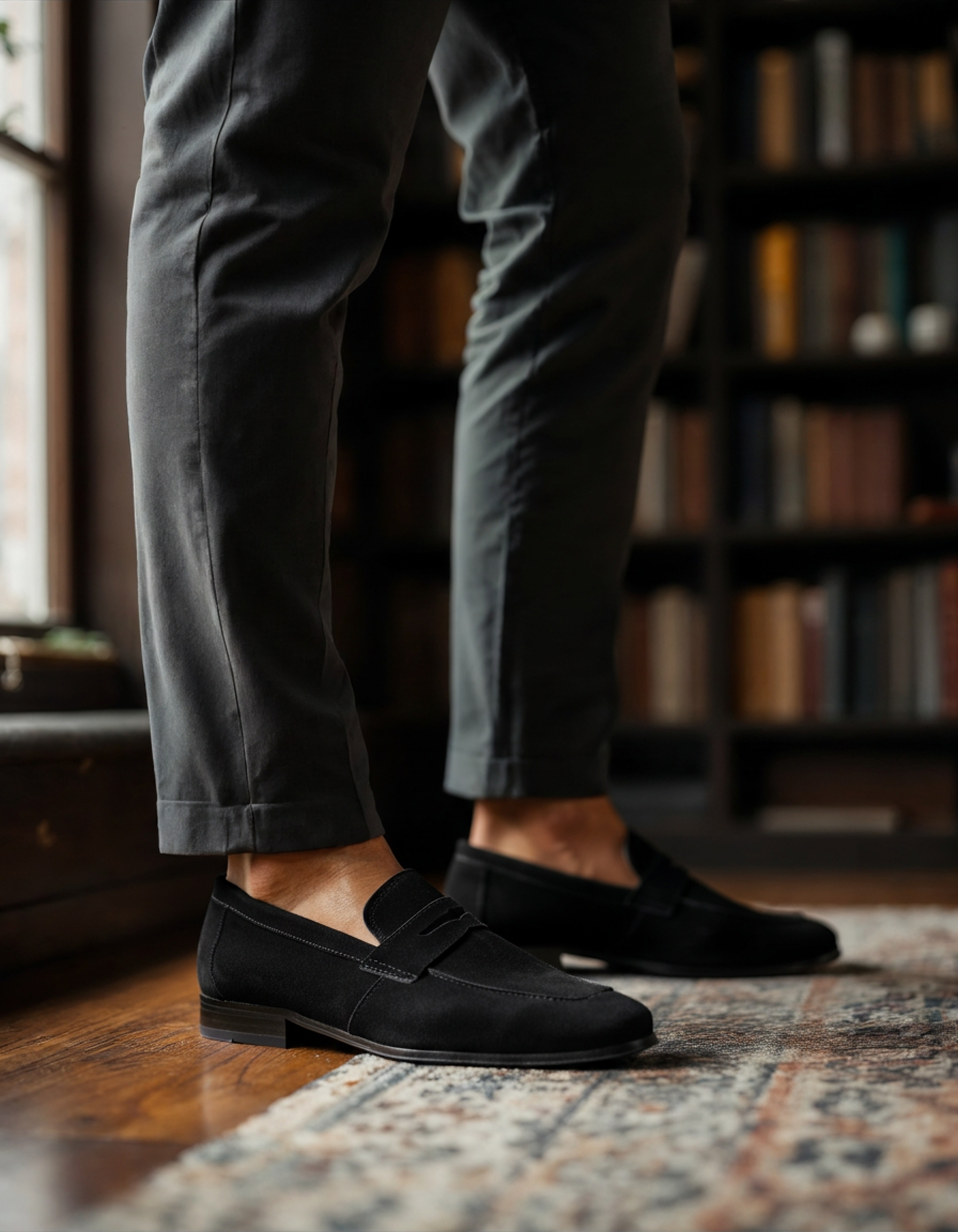 Timeless Old Money Suede Penny Loafers