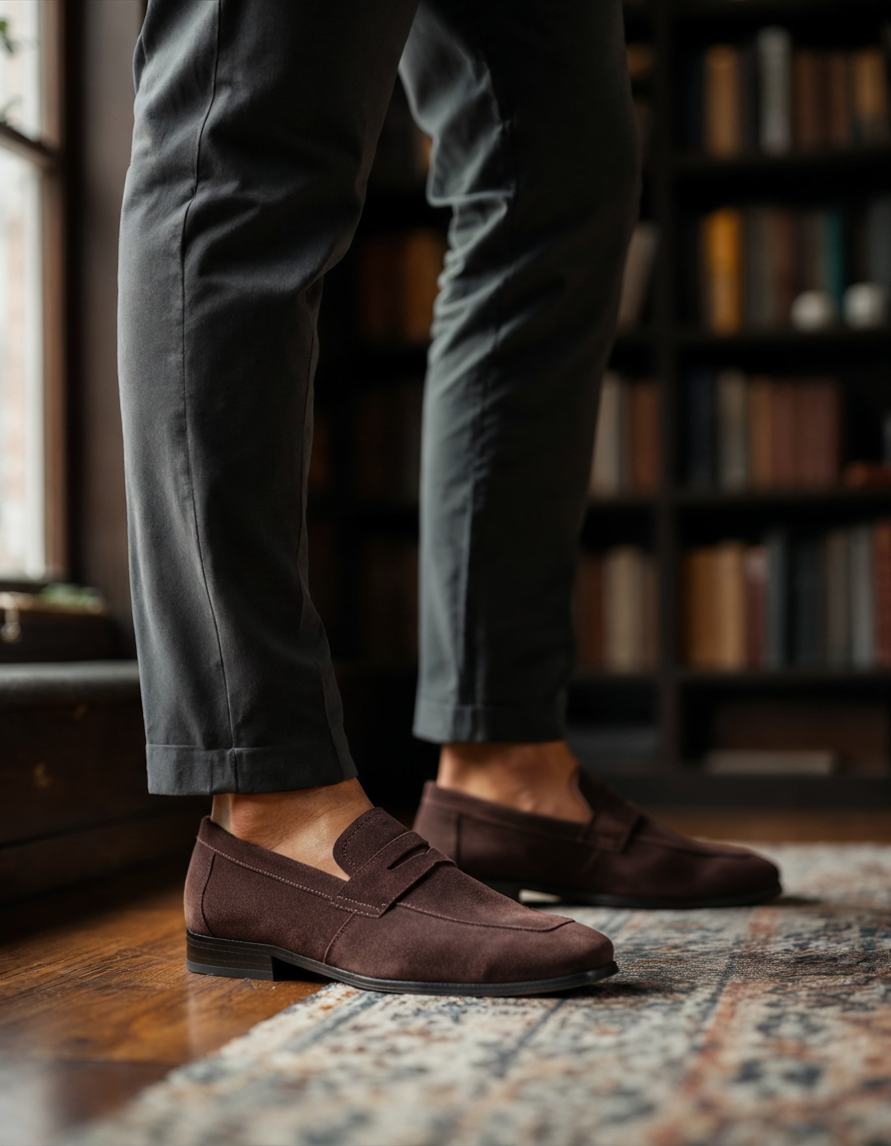 Timeless Old Money Suede Penny Loafers