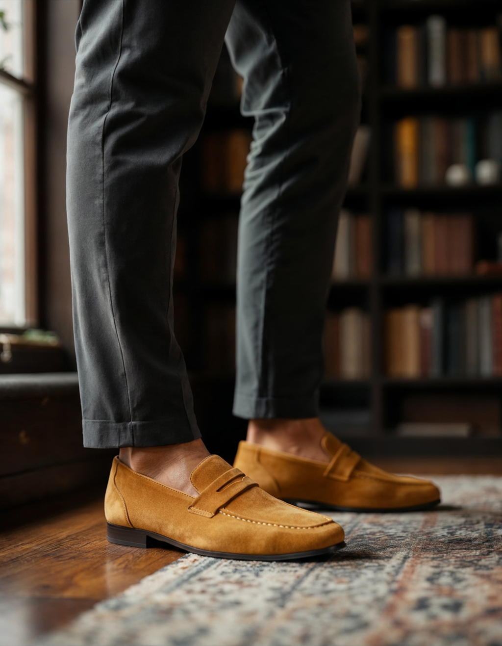 Timeless Old Money Suede Penny Loafers