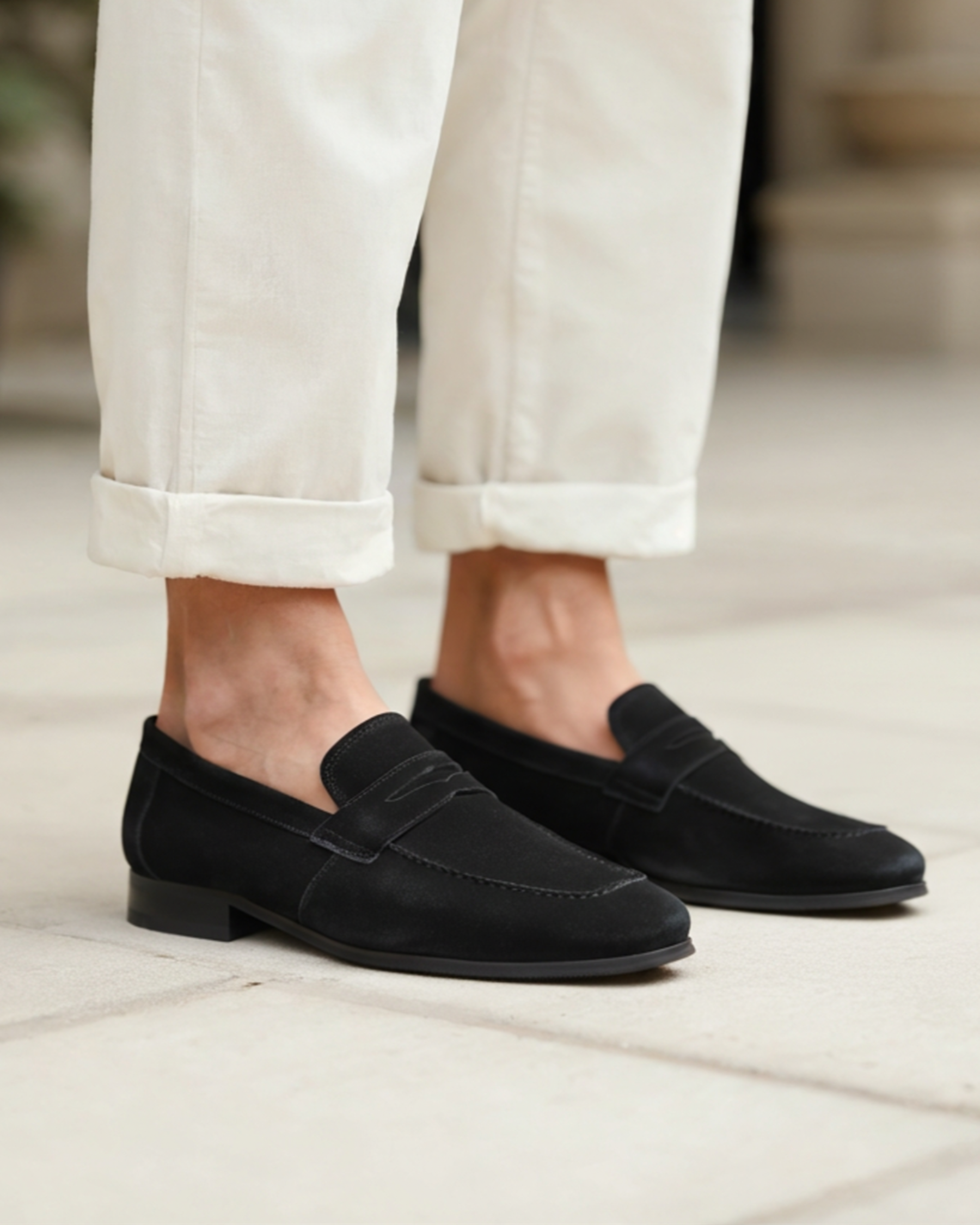 Timeless Old Money Suede Penny Loafers